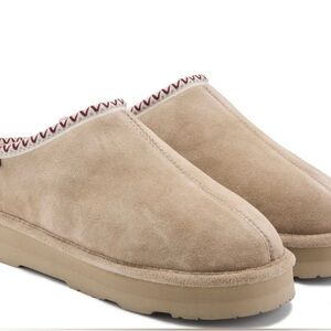 BearPaw Women's Tan Suede Slippers
